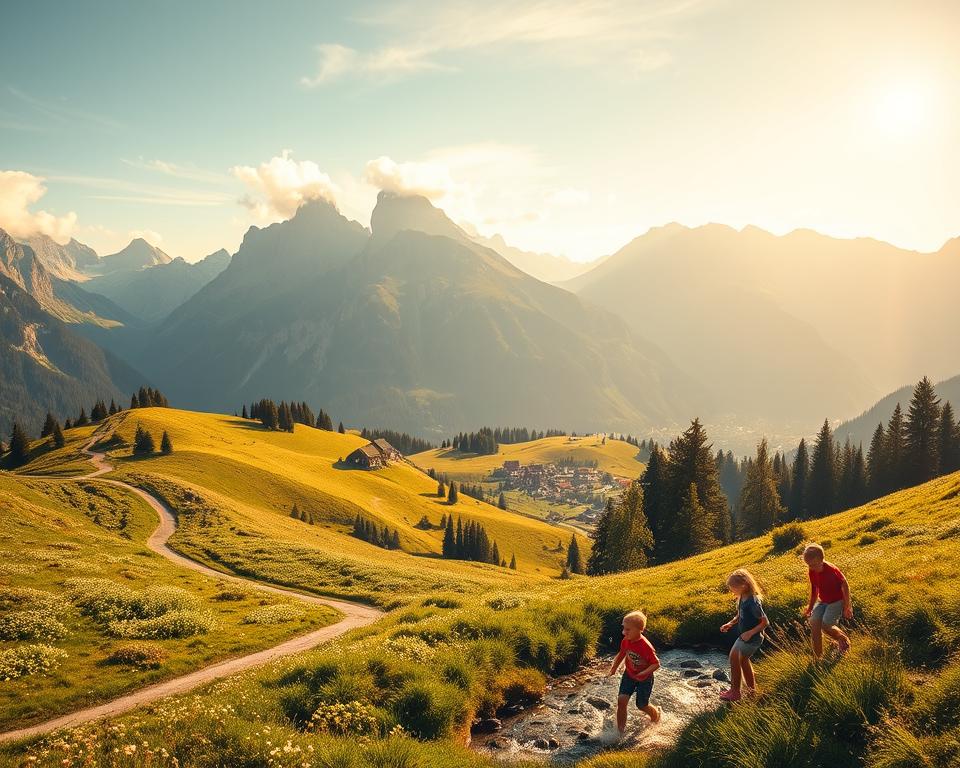 Familienfreundliche Alpenregionen Wanderung Familienfreundliche Alpenregionen Wanderung