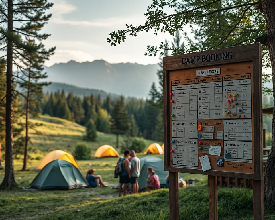 Camp Buchungssystem und freie Plätze