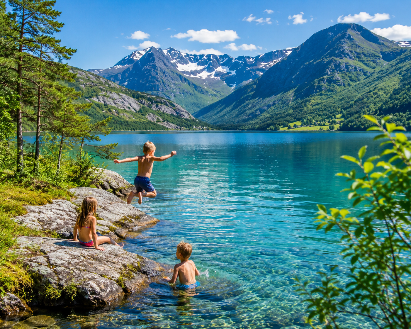 Baden in Seen in Norwegen – Natururlaub zwischen Fjorden, Wäldern und klarem Wasser